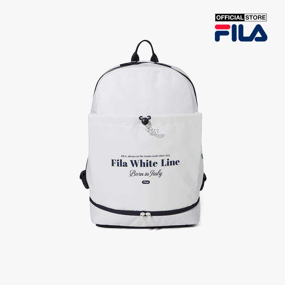 FILA - Balo unisex phom chữ nhật Whiteline FS3BPF5201X-OWH