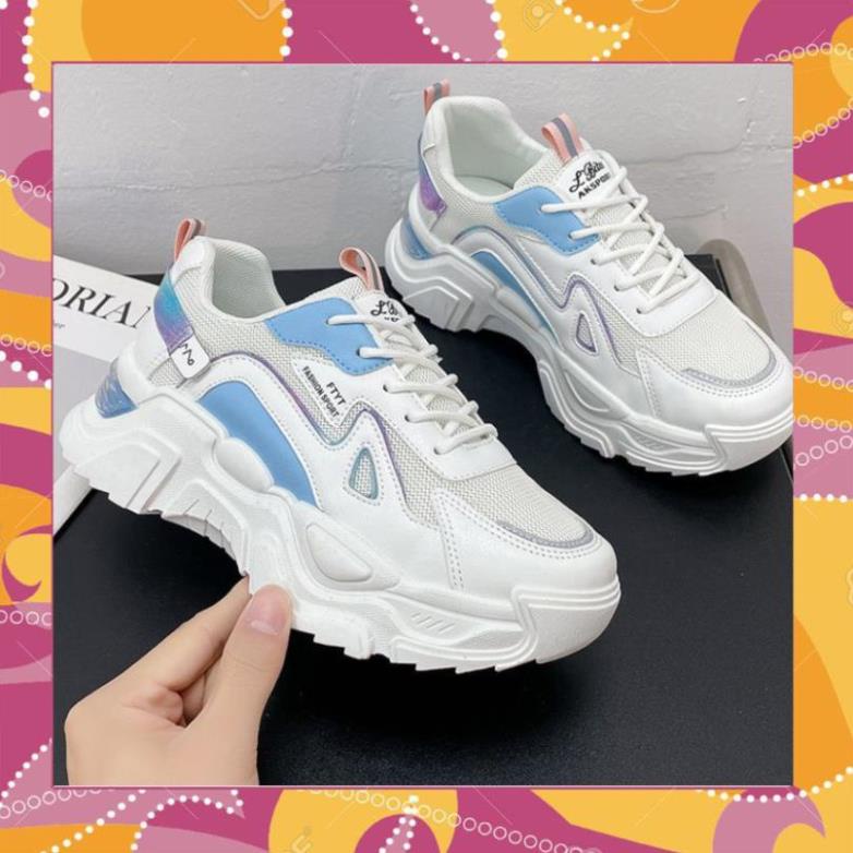 Giày Thể Thao Nữ Màu Trắng Đế Cao 5cm Kiểu Dáng Năng Động Trẻ Trung,Giày Nữ Mẫu Mới Êm Chân Thoáng Khí