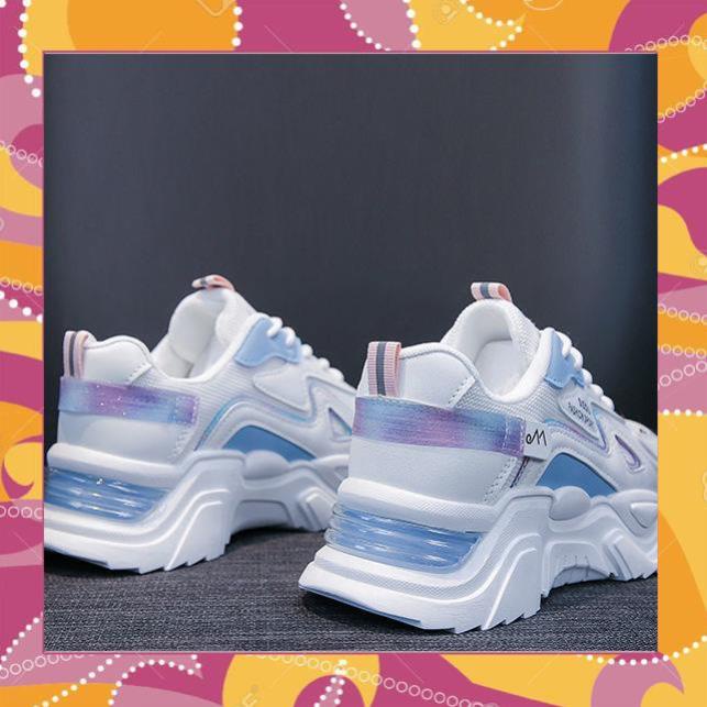 Giày Thể Thao Nữ Màu Trắng Đế Cao 5cm Kiểu Dáng Năng Động Trẻ Trung,Giày Nữ Mẫu Mới Êm Chân Thoáng Khí