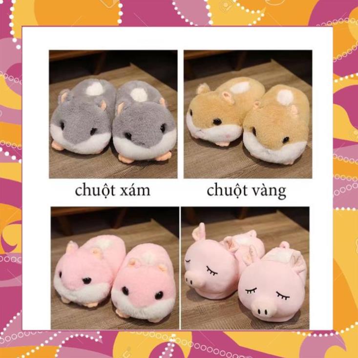 Dép Bông Đi Trong Nhà Mùa Đông Hình Chú Chuột  Dễ Thương Ấm Áp Chống Trượt 2022