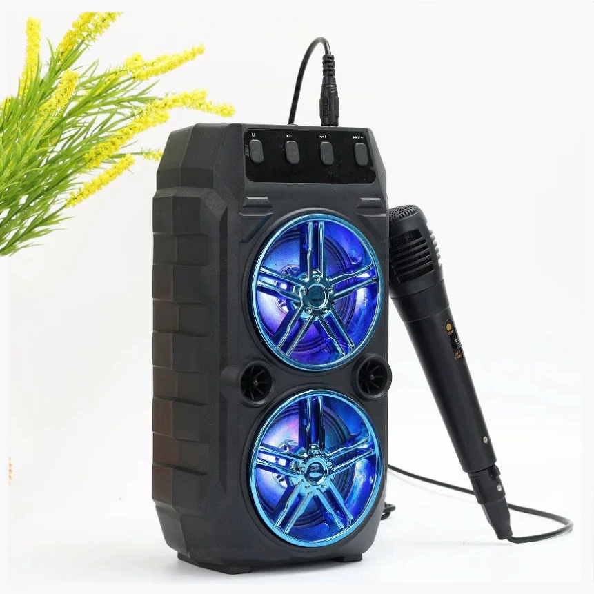 Loa karaoke bluetooth CL97 phiên nâng cấp mới 2023,loa không dây tặng kèm mic hát âm thanh bass hay cùng đèn led độc đáo