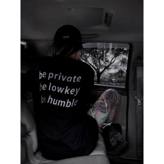 Áo thun local brand unisex private/lowkey/humble-nhũ bạc, áo phông unisex 100% cotton 2 chiều