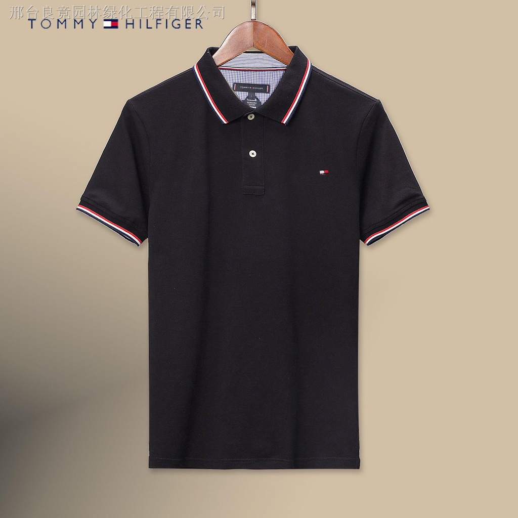 Áo polo cotton Tay Ngắn Màu Trơn Thời Trang Mùa Hè 2023 tommy 2023 Cho Nam