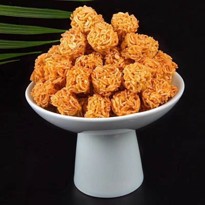 Ramen viên, mì ăn liền, khô, snack giòn, tôm