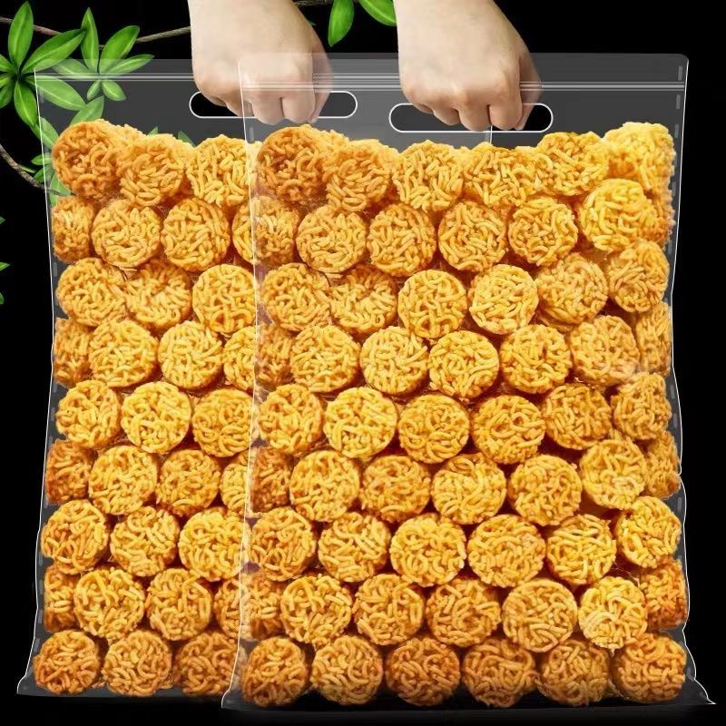 Ramen viên, mì ăn liền, khô, snack giòn, tôm