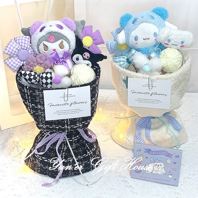 Bó Hoa Nhồi Bông Dễ Thương Dùng Làm Quà Tặng Sinh Nhật