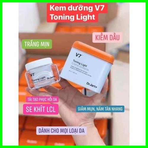 Kem Dưỡng Trắng Da V7 Toning Light Dr.Jart+,cải thiện vùng da bị cháy nắng Làm mờ vết nám, tàn nhang, thâm mụn