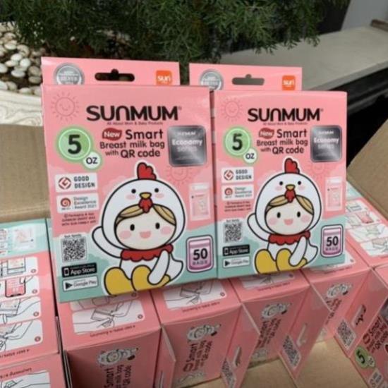 Túi trữ sữa Sunmum 150ml Thái Lan mẫu mới - Tặng kèm bút ghi thông tin