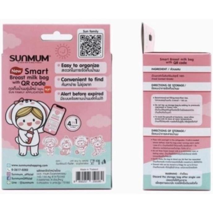 Túi trữ sữa Sunmum 150ml Thái Lan mẫu mới - Tặng kèm bút ghi thông tin
