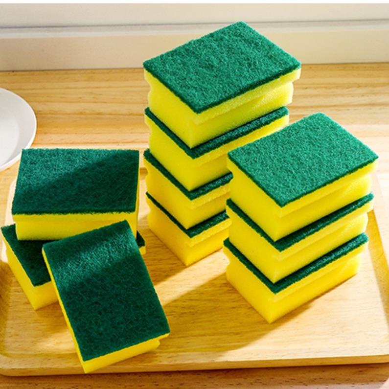 Miếng rửa chén bát, xoong nồi bọt biển xanh vàng thấm hút nước cực tốt rửa chén bát cực sạch siêu tiện dụng