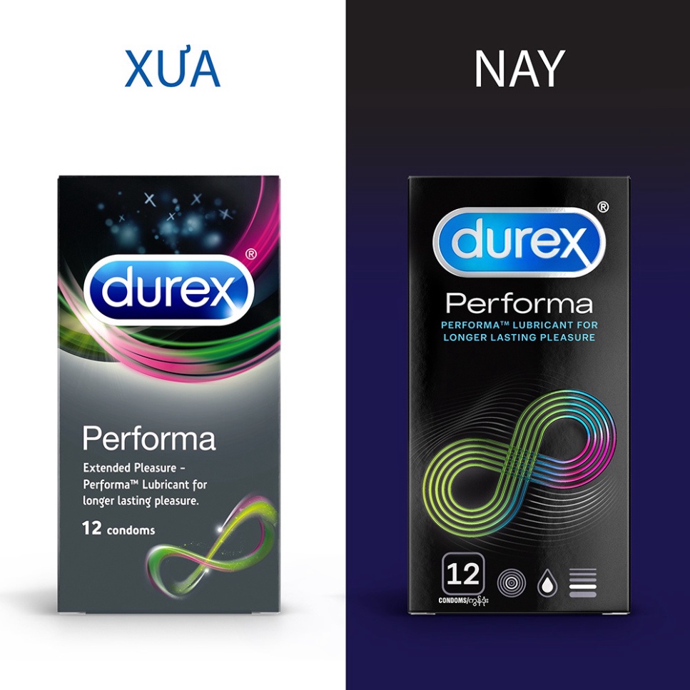 Bao Cao Su Durex Performa Chính hãng hộp 12 chiếc (che tên kín đáo) kéo dài thời gian quan hệ chống xuất tinh sớm