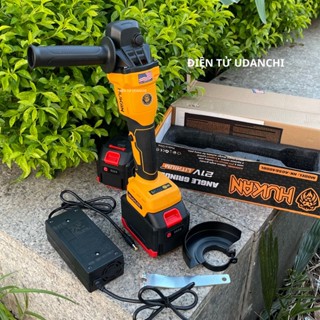 Máy cắt mài pin HUKAN AGS6400BL DÙNG PIN ĐÓNG CỦA SHOP động cơ không chổi than mạch 3 tốc độ