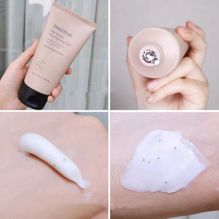 Sữa Rửa Mặt Innisfree Trà xanh, Tro Núi Lửa Green Tea Foam Cleanser Làm Sạch Sâu, Kiểm Soát Nhờn