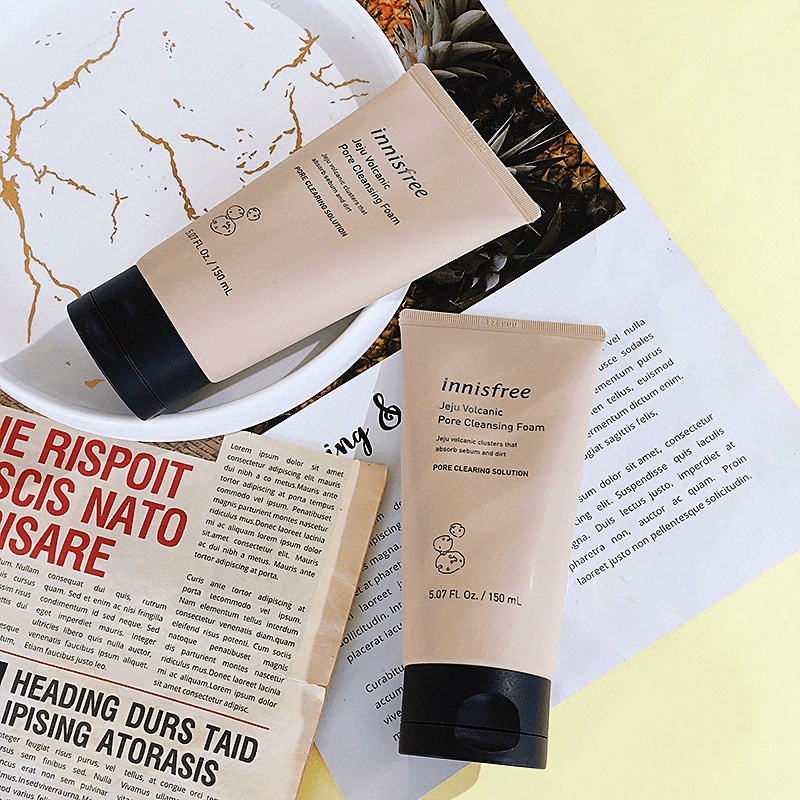 Sữa Rửa Mặt Innisfree Trà xanh, Tro Núi Lửa Green Tea Foam Cleanser Làm Sạch Sâu, Kiểm Soát Nhờn