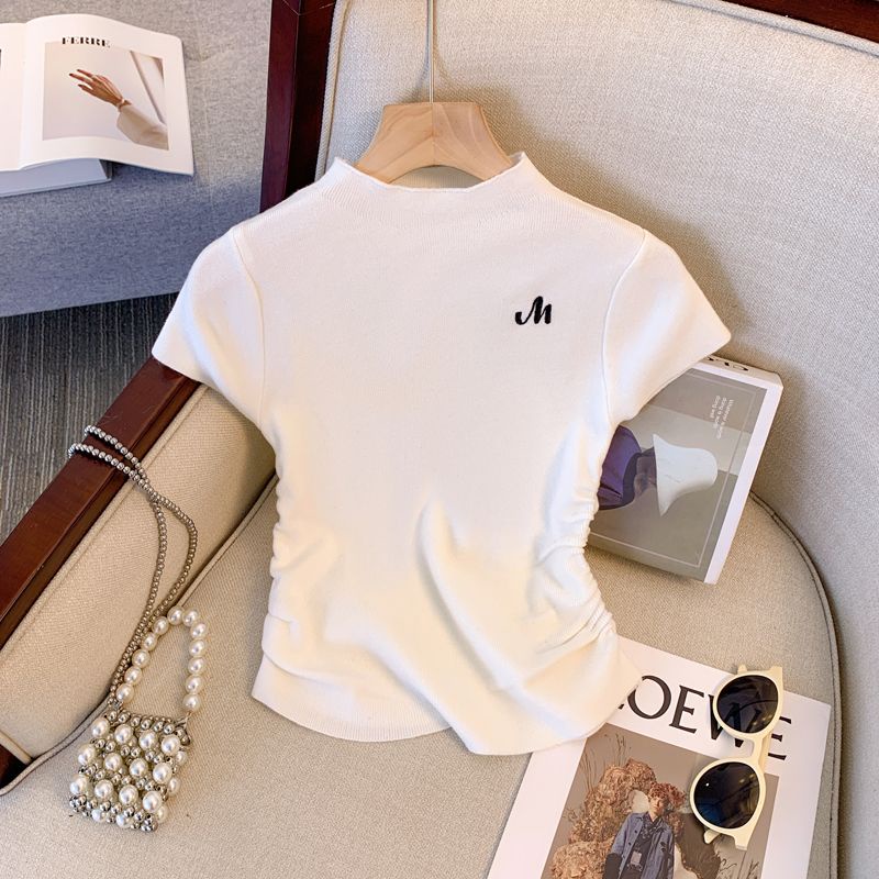 ❤Áo sweater Tay Ngắn Dáng Ôm Phong Cách Thời Trang Mỹ 2023 Dành Cho Nữ★10.4