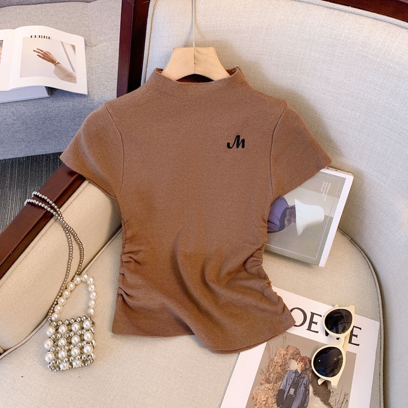 ❤Áo sweater Tay Ngắn Dáng Ôm Phong Cách Thời Trang Mỹ 2023 Dành Cho Nữ★10.4