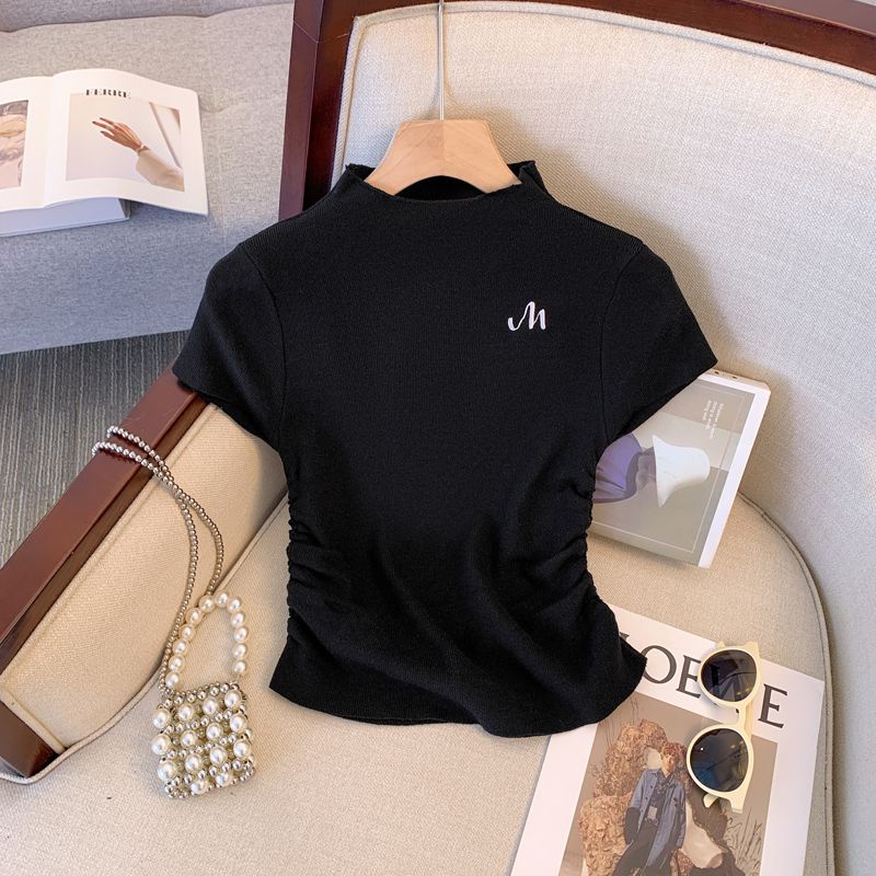 ❤Áo sweater Tay Ngắn Dáng Ôm Phong Cách Thời Trang Mỹ 2023 Dành Cho Nữ★10.4