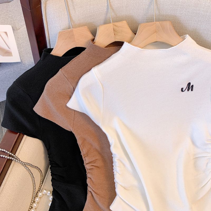 ❤Áo sweater Tay Ngắn Dáng Ôm Phong Cách Thời Trang Mỹ 2023 Dành Cho Nữ★10.4