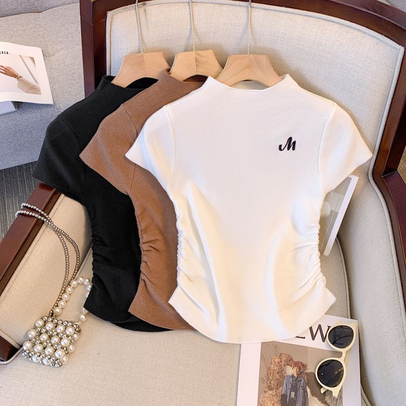 ❤Áo sweater Tay Ngắn Dáng Ôm Phong Cách Thời Trang Mỹ 2023 Dành Cho Nữ★10.4
