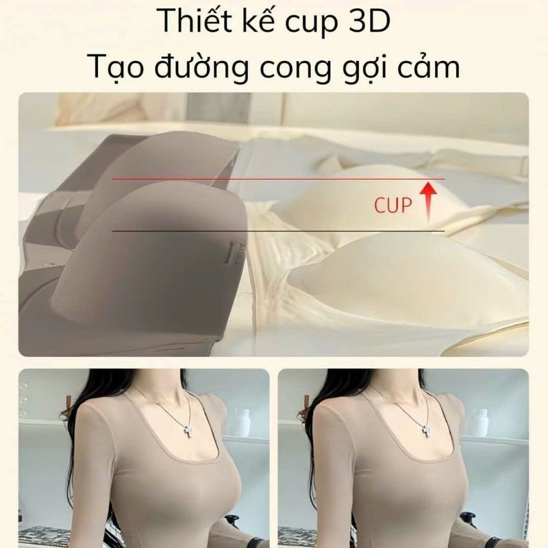 ÁO LÓT SU ĐÚC CÚP NGANG 3D KHÔNG GỌNG ĐỆM VỪA ĐỊNH HÌNH NÂNG GOM V1