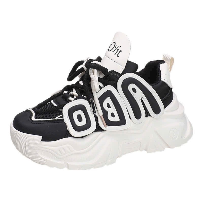 GIÀY SNEAKER ĐẾ THÔ MẪU MỚI PHỐI CHỮ DÂY CẶP SIÊU XỊN