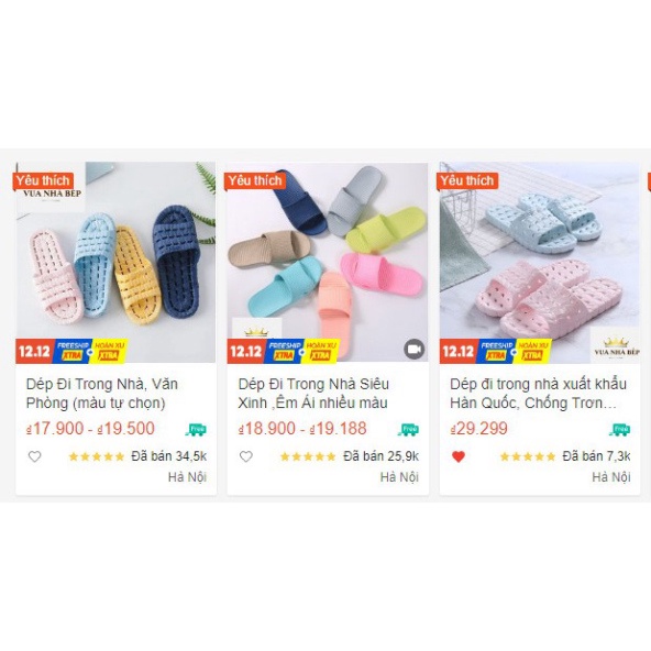 Dép đi trong Nhà, nhà tắm. Siêu Xinh ,Êm Ái nhiều màu