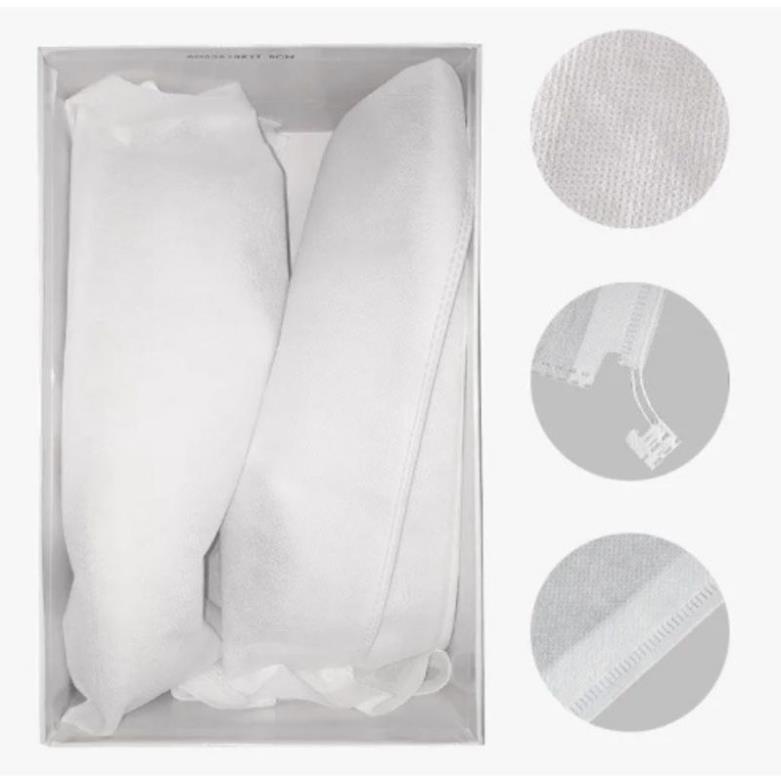 Túi đựng giày đa năng có dây rút màu trắng