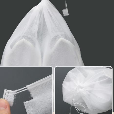 Túi đựng giày đa năng có dây rút màu trắng