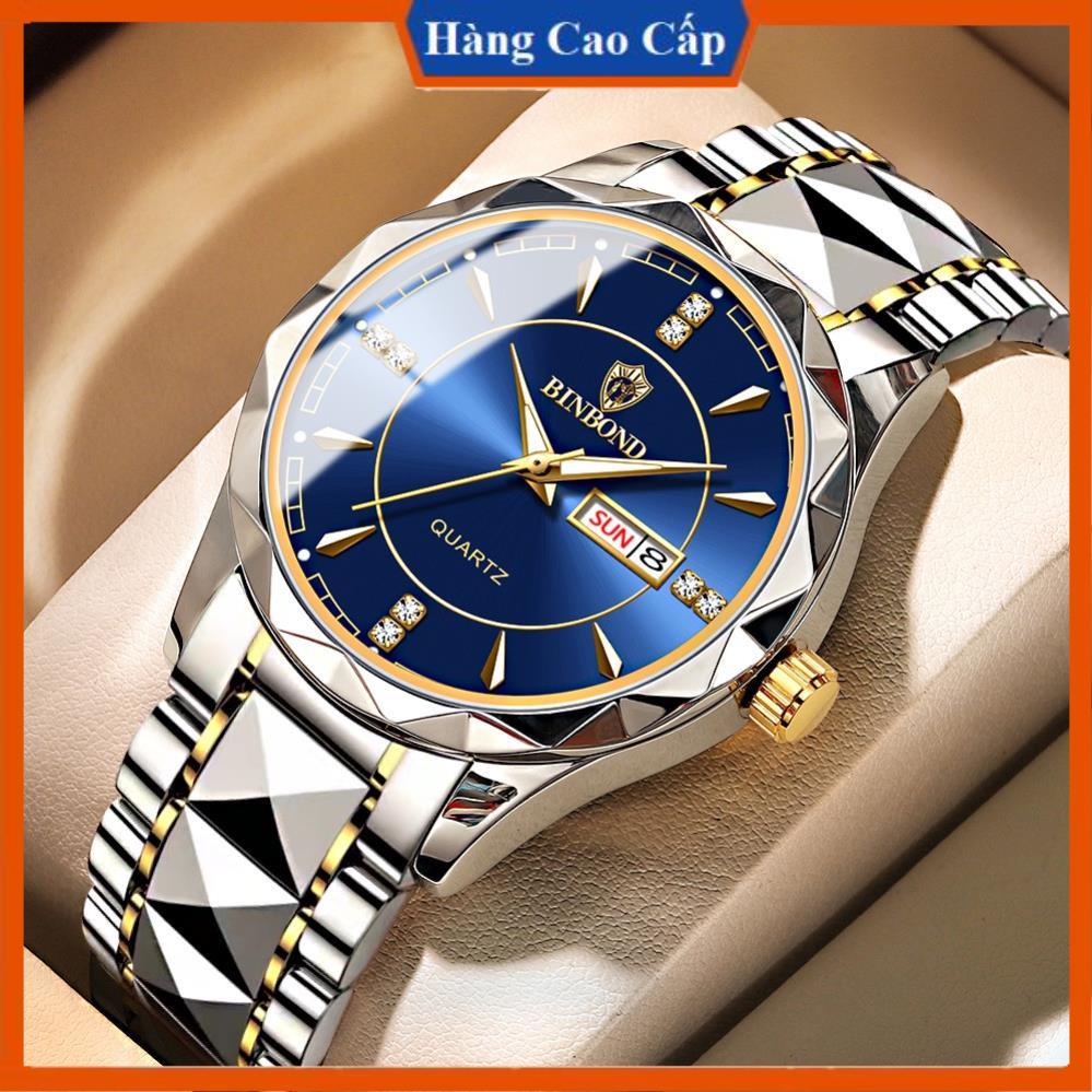 Đồng hồ nam Binbond B704 đồng hồ pin viền được vát sang trong dây thép bền màu thời trang đẳng cấp phái mạnh | BigBuy360 - bigbuy360.vn
