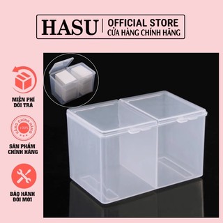  Hộp đựng giấy lau gel 2 ngăn - Hộp đựng bông tẩy trang  giấy lau gel chuyên dụng 