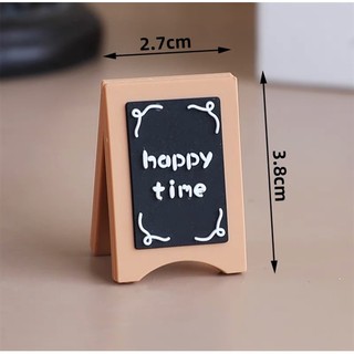 Trang trí silicon biển hiệu đen viền nâu Happy Time