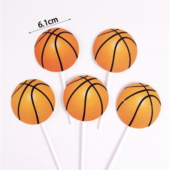 Set 5 que cắm quả bóng rổ cam