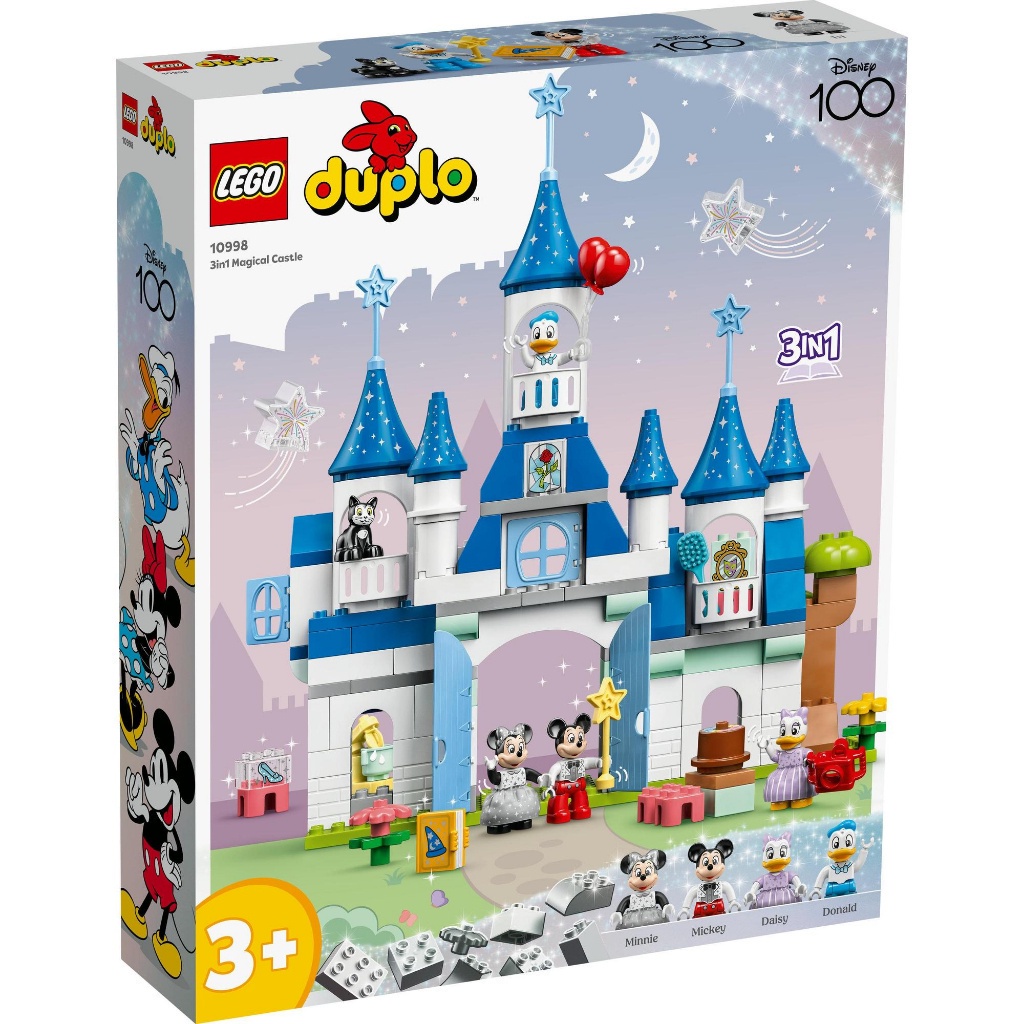 [Mã LIFEMC06DBAU giảm 50k đơn 350k] LEGO Duplo Disney 10998 Đồ chơi lắp ráp Lâu đài Disney Ma thuật 3 trong 1 (160 chi t