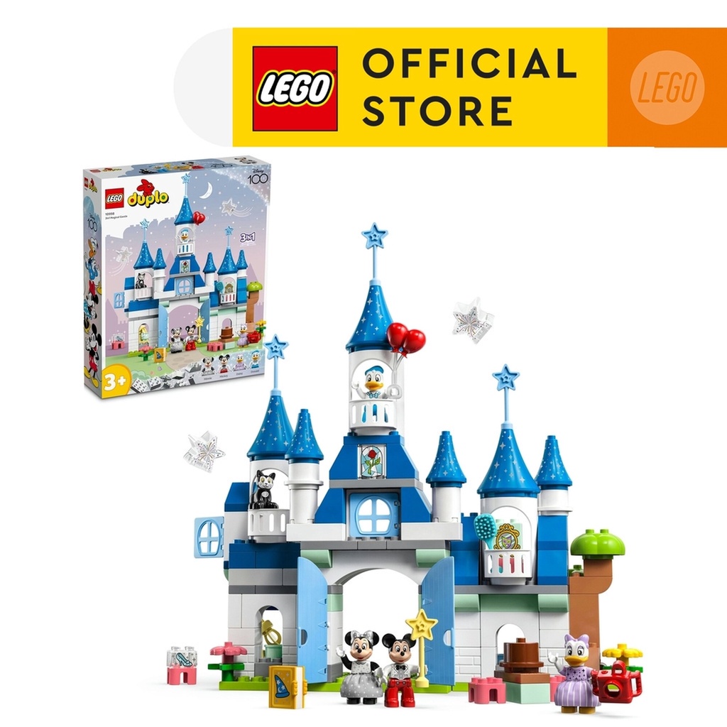 [Mã LIFEMC06DBAU giảm 50k đơn 350k] LEGO Duplo Disney 10998 Đồ chơi lắp ráp Lâu đài Disney Ma thuật 3 trong 1 (160 chi t