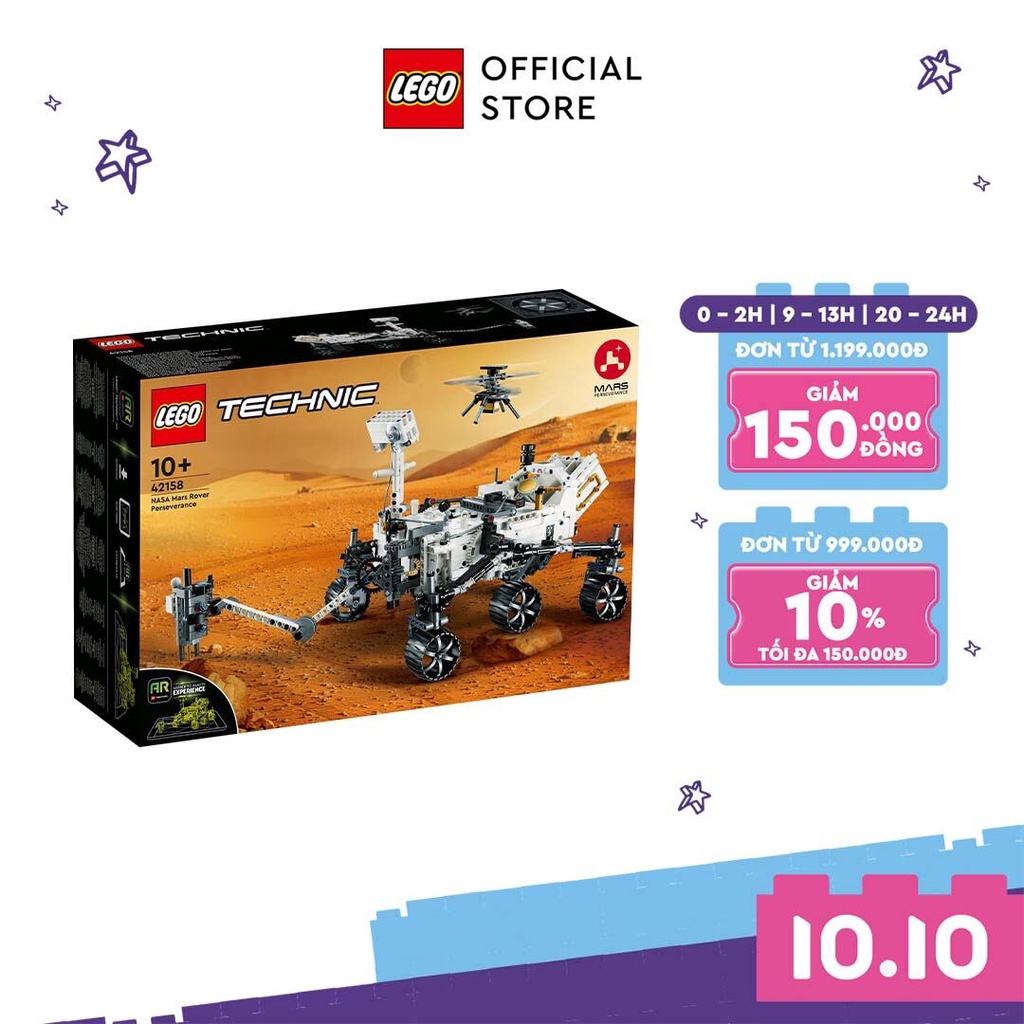 [Mã LIFEMC06DBAU giảm 50k đơn 350k] LEGO Technic 42158 Đồ chơi lắp ráp Xe NASA Khám Phá Sao Hỏa (1,132 chi tiết)