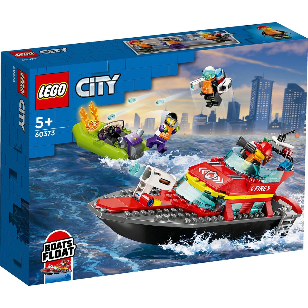 [Mã LEGOSPT10 giảm 10% đơn 999K] LEGO City 60373 Tàu Thủy Cứu Hỏa (144 Chi Tiết)