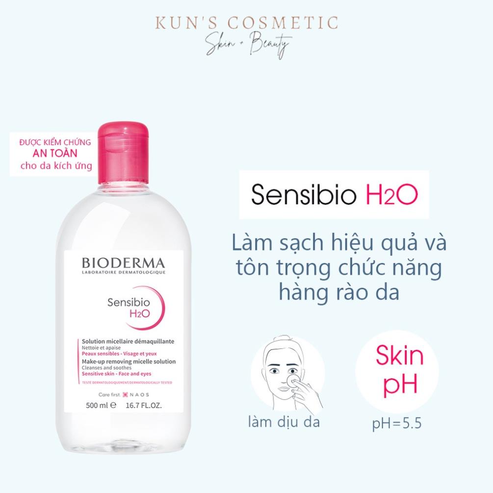 Nước Tẩy Trang Bioderma 500ml Chính Hãng Dành Cho Da Dầu và Da Nhạy Cảm
