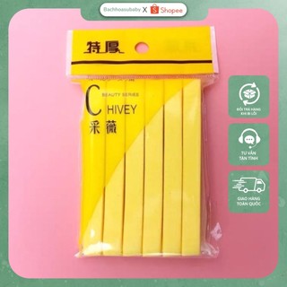 Bông nở tẩy trang Chivey 12 miếng, Bông mút bọt biển siêu mềm rửa mặt sạch Nhật Bản DC01