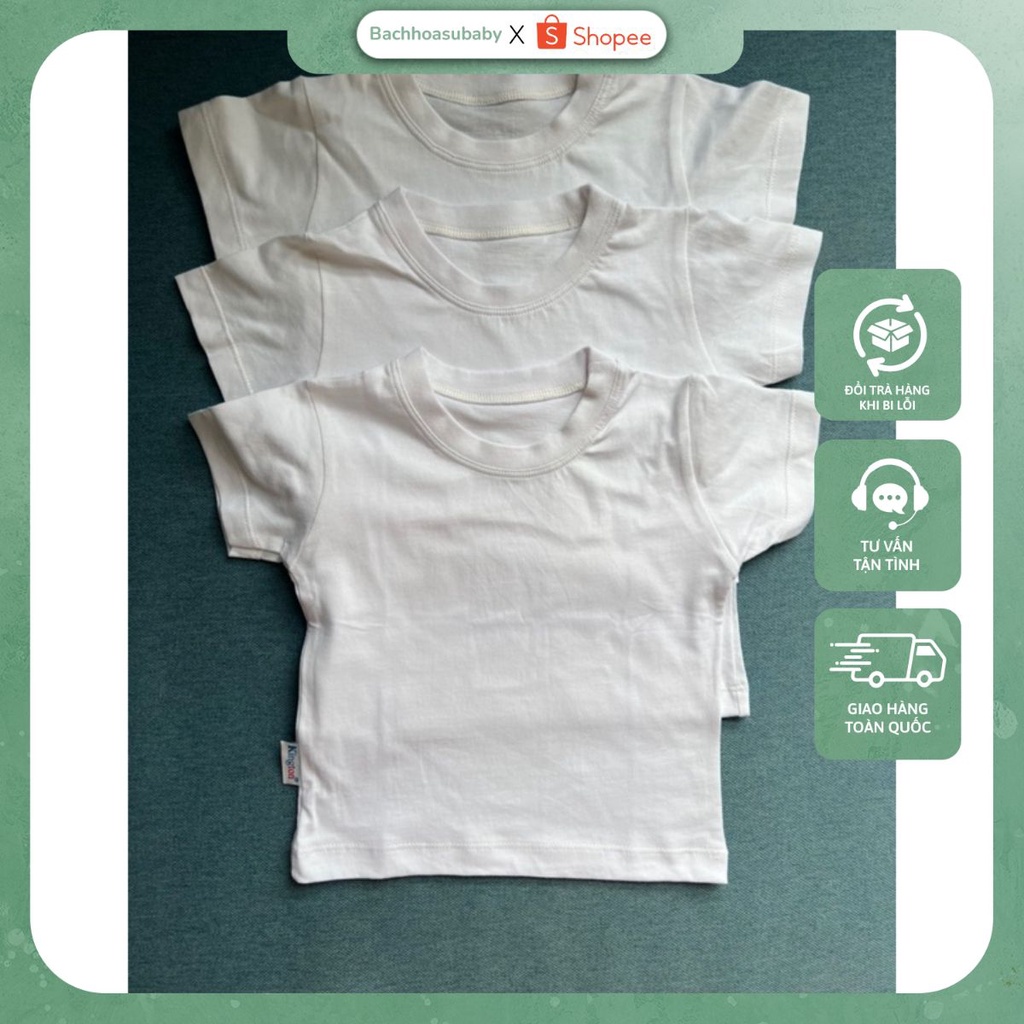 Combo sỉ số 1 áo tay ngắn trắng cho bé