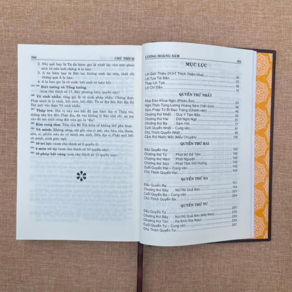 Từ Bi Đạo Tràng Lương Hoàng Sám Pháp da cao cấp