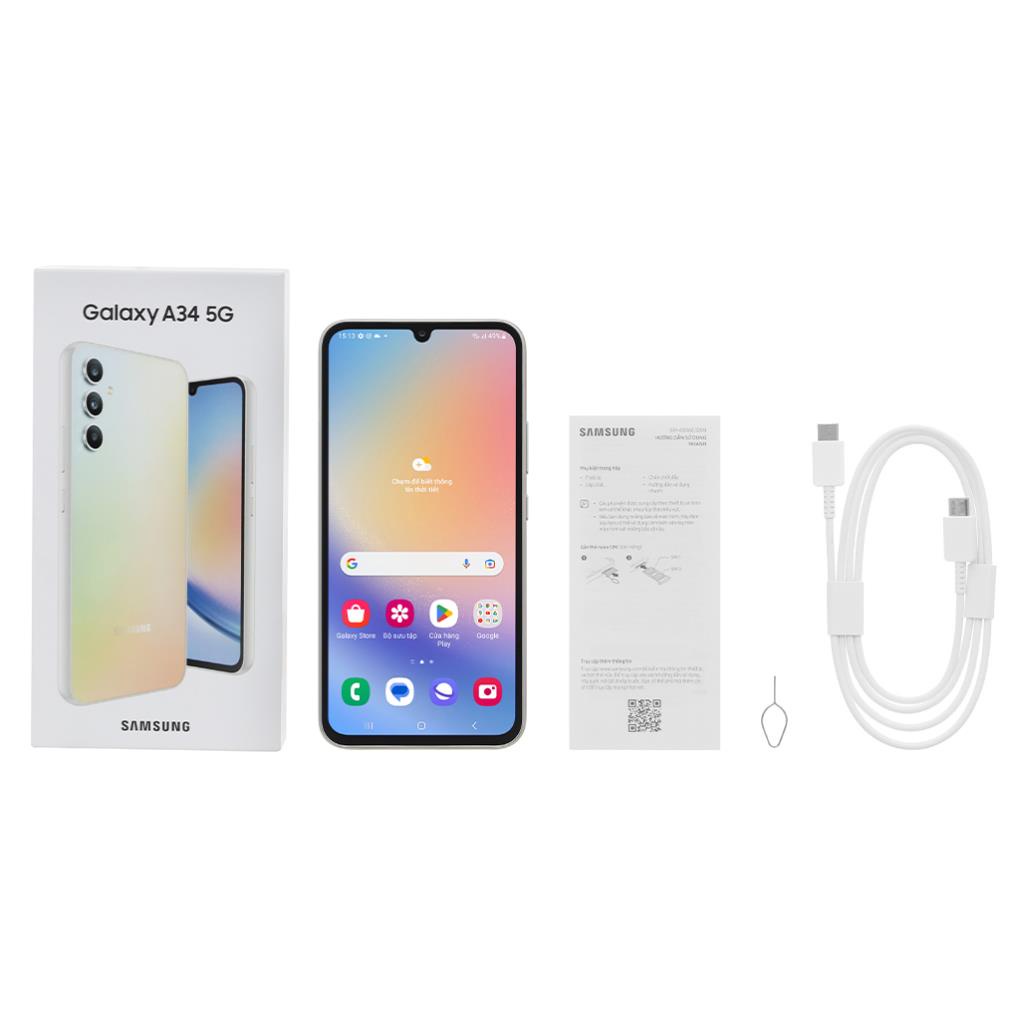 Điện thoại Samsung Galaxy A34 5G - Hàng chính hãng, Mới 100%, Bảo hành 12 tháng Lỗi 1 Đổi 1