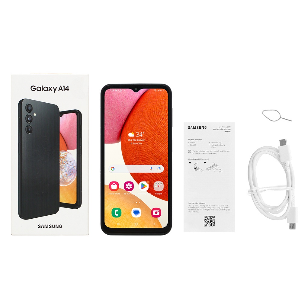 Điện thoại Samsung Galaxy A14 - Hàng chính hãng, Mới 100%, Bảo hành 12 tháng chính hãng Lỗi 1 Đổi 1