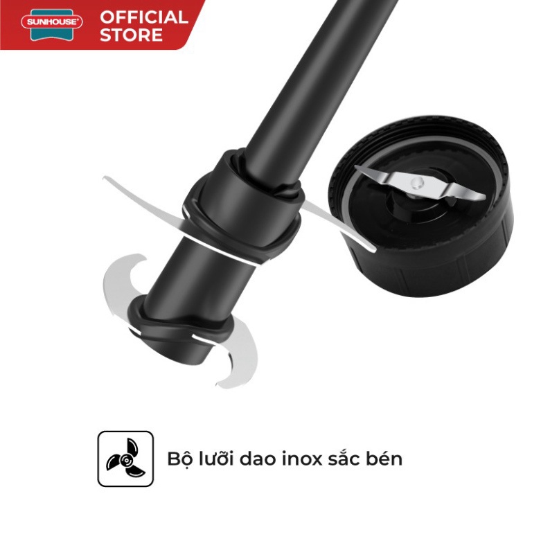 Máy xay sinh tố đa năng Sunhouse SHD5340B | Dung tích 1.2L | Công suất mạnh 500W | Bình xay uống 2in1 tiện