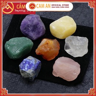 Combo 7 Viên Đá Thô Thanh Tẩy Chakra Năng Lượng Reiki