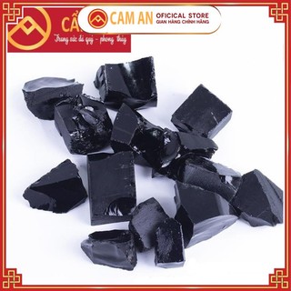 Đá thô thanh tẩy Obsidian 10,2 black crystal chơi tarot , phong thủy