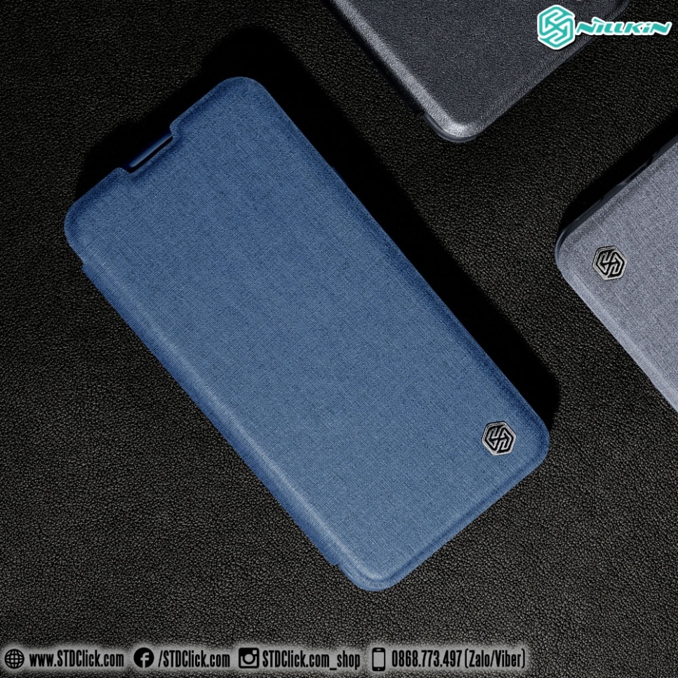 BAO DA IPHONE 15 PRO MAX - 15 PRO NILLKIN QIN PRO plain leather + cloth BẢO VỆ CAMERA CHÍNH HÃNG - hàng chuẩn