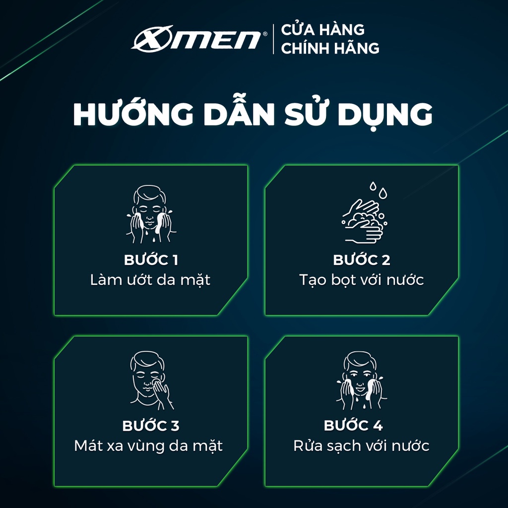 Combo Sữa rửa mặt X-Men DETOX Than Tre Hoạt Tính 100g