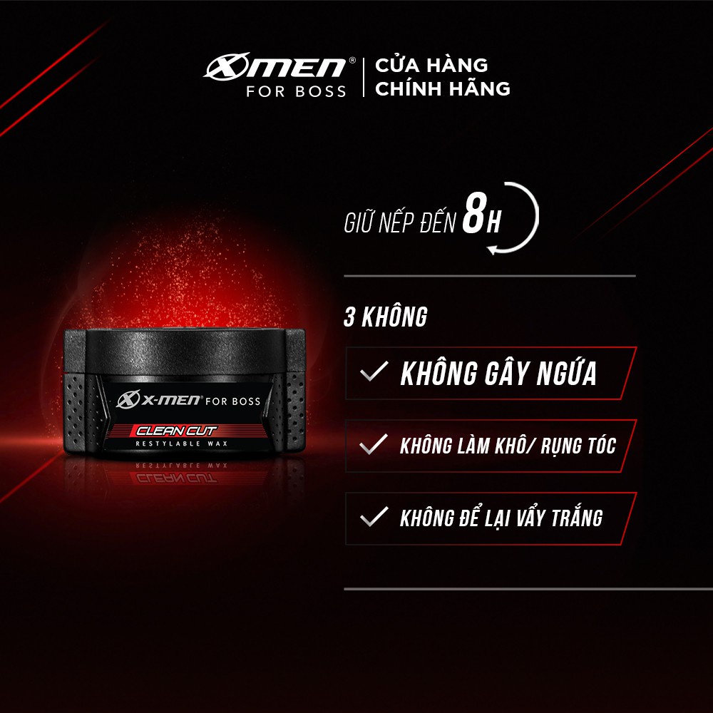 Sáp vuốt tóc X-Men For Boss Wax CLEAN CUT 70g
