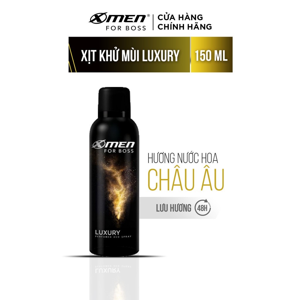 Xịt khử mùi X-Men For Boss Luxury 150ml - Mùi hương sang trọng tinh tế