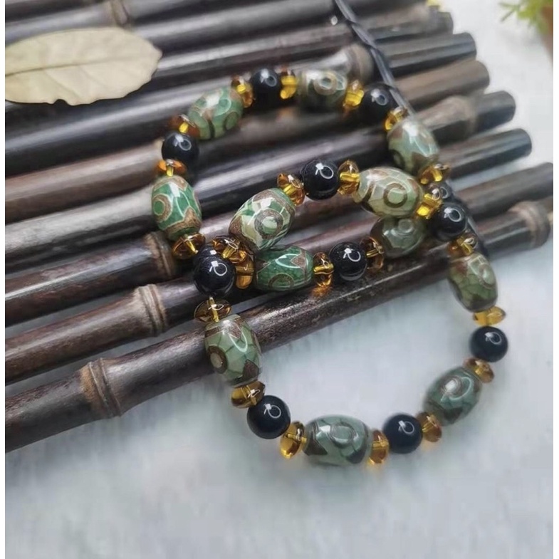 Vòng tay Thiên Châu Dzi cữu nhãn. Tây Tạng